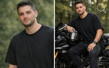 شرح برومبت إنشاء صورة بورتريه واقعية لشخص يجلس على دراجة نارية رياضية